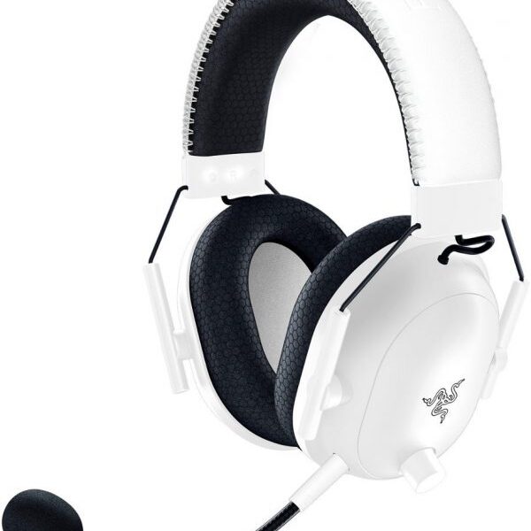 Razer BLACKSHARK V2 PRO White – 2023 Ed. – Wireless – 70h Battery – 2.4GHz/BT – PC/PS5/Switch/Mobile