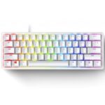 Razer HUNTSMAN MINI MERCURY ED. – 60% Opto Mechanical Gaming Keyboard Purple Switch – US Layout